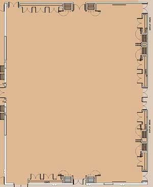 Map of Founders Hall room at the Lunda Center.