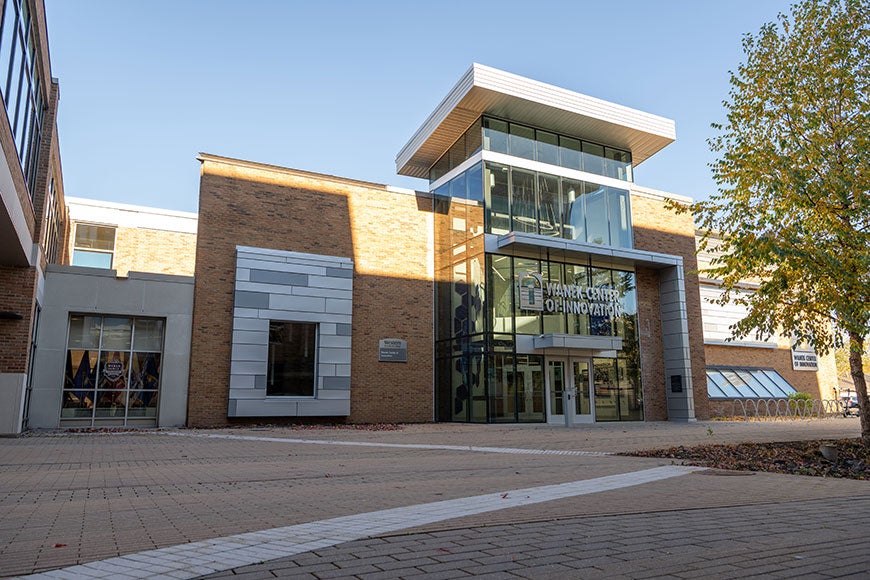 The outside of the Wanek Center of Innovation.