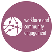 Workforce and community engagement badge.