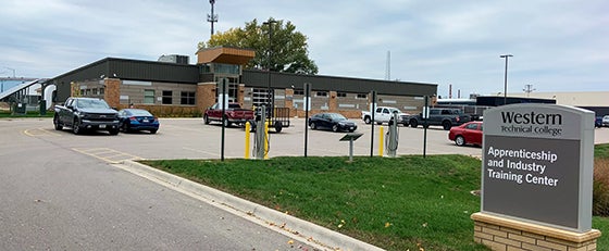 Exterior view of the Apprenticeship and Industry Training Center (AITC).