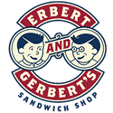 Erbert & Gerbert's Sandwich Shop logo.