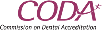 Commission on Dental Accreditation logo.
