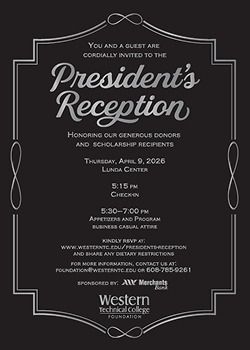 President's Reception invitation.