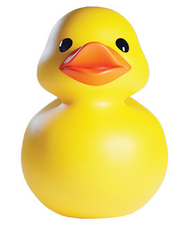 Rubber ducks around campus are a reminder to register for classes.
