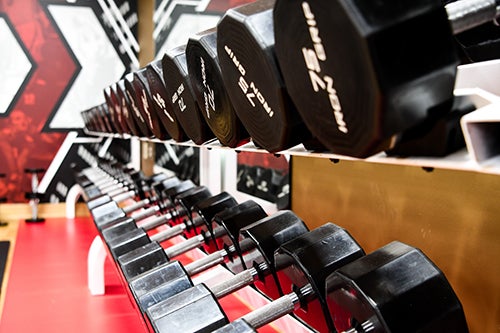 Weights of many sizes and types are available.