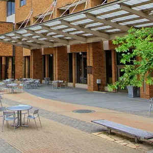 Western's Cleary Courtyard, showing Kumm Center