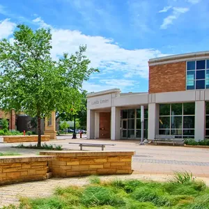 The Cleary Courtyard with the Lunda Center in the background