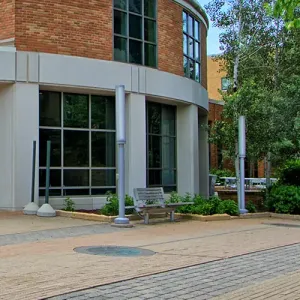 Outside view of the Lunda Center building