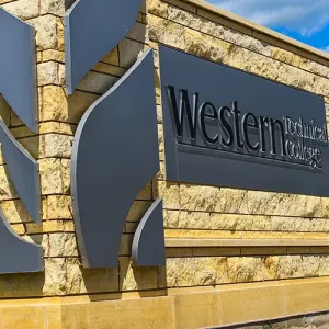 Western monument sign