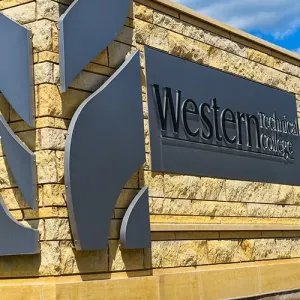 Western monument sign