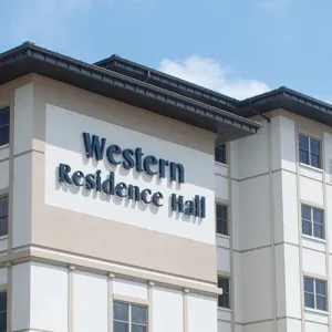 Outside view of Western's Residence Hall