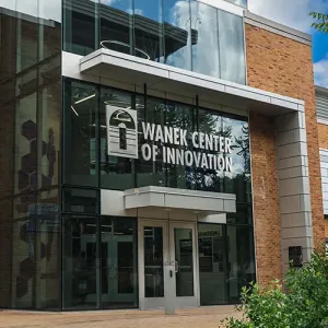 Outside view of Western's Wanek Center of Innovation building