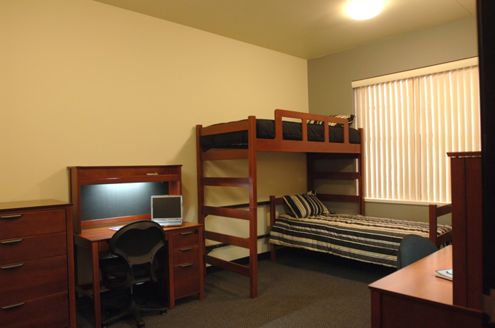 Residence hall bedroom