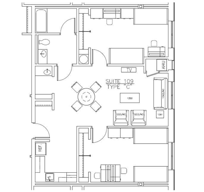 Residence Hall Layout C