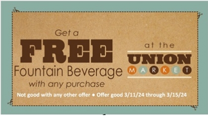 Free Fountain Beverage with any Purchase Coupon