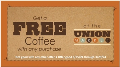 Free Coffee with any Purchase Coupon