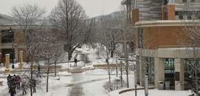 Western's campus in winter